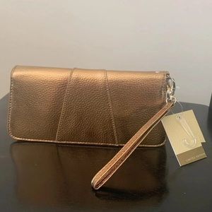 Gold Wristlet Converts to Gold Wallet